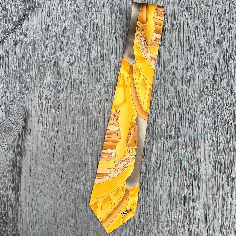 J. Garcia More Arches Watercolor Collection 100% silk neck tie Artist Proof #1